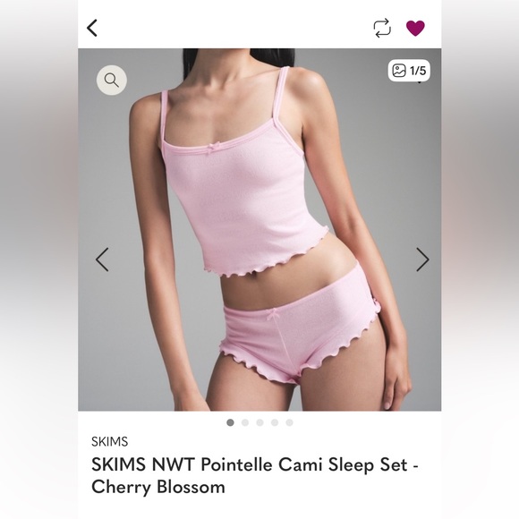 SKIMS Other - SKIMS NWT Cherry Blossom Cami Sleep Set